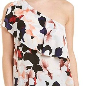 One shoulder ruffle top- NWT